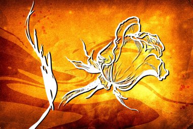 Soyutlama çiçek sanat illüstrasyon