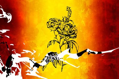 Soyutlama çiçek sanat illüstrasyon