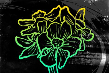 Soyutlama çiçek sanat illüstrasyon