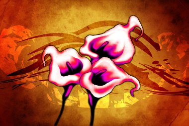 Soyutlama çiçek sanat illüstrasyon