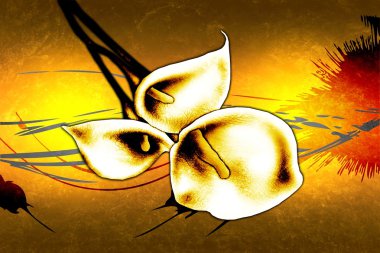 Soyutlama çiçek sanat illüstrasyon