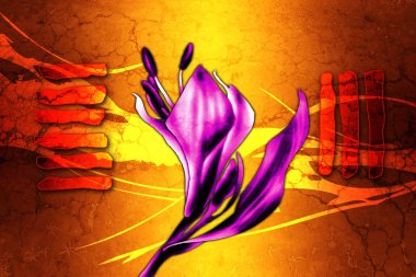 Soyutlama çiçek sanat illüstrasyon