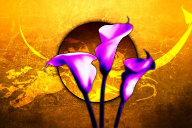 Soyutlama çiçek sanat illüstrasyon