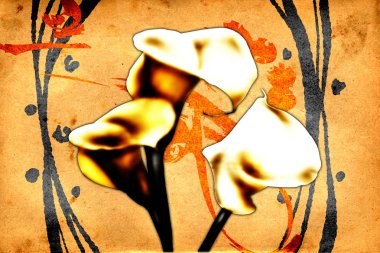 Soyutlama çiçek sanat illüstrasyon