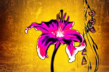 Soyutlama çiçek sanat illüstrasyon