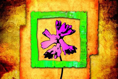 Soyutlama çiçek sanat illüstrasyon