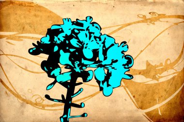 Soyutlama çiçek sanat illüstrasyon