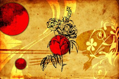 Soyutlama çiçek sanat illüstrasyon