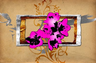 Soyutlama çiçek sanat illüstrasyon