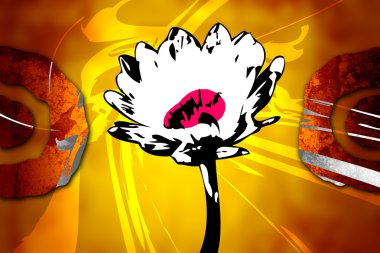 Soyutlama çiçek sanat illüstrasyon