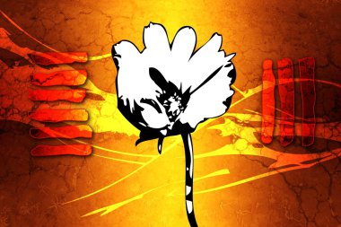 Soyutlama çiçek sanat illüstrasyon