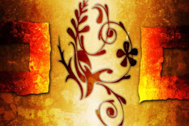 Soyutlama çiçek sanat illüstrasyon