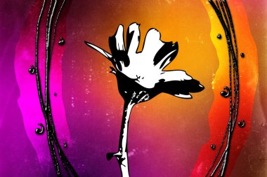 Soyutlama çiçek sanat illüstrasyon