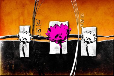 Soyutlama çiçek sanat illüstrasyon