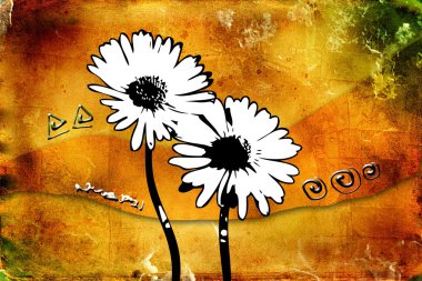 Soyutlama çiçek sanat illüstrasyon