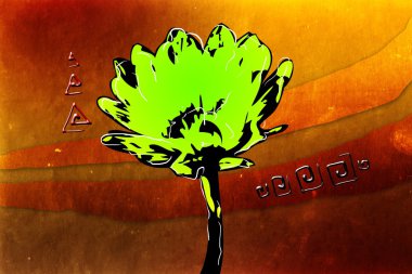 Soyutlama çiçek sanat illüstrasyon