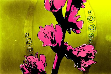 Soyutlama çiçek sanat illüstrasyon