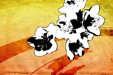 Soyutlama çiçek sanat illüstrasyon