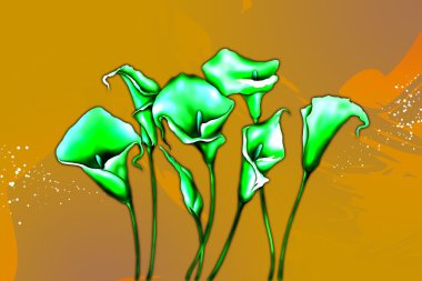 Soyutlama çiçek sanat illüstrasyon