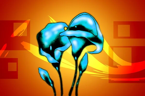 Abstraktion Blume Kunst Illustration — Stockfoto