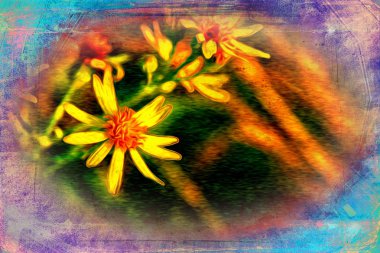 Vintage çiçek sanat illüstrasyon