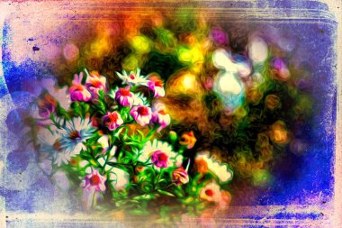 Vintage çiçek sanat illüstrasyon