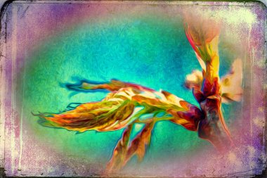 Vintage çiçek sanat illüstrasyon