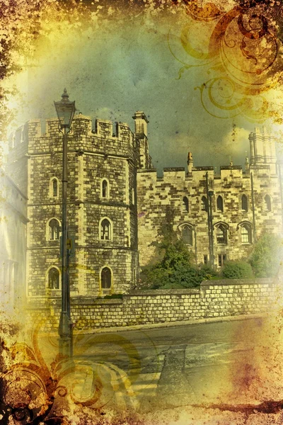 Винтажная иллюстрация Лондонского замка — стоковое фото