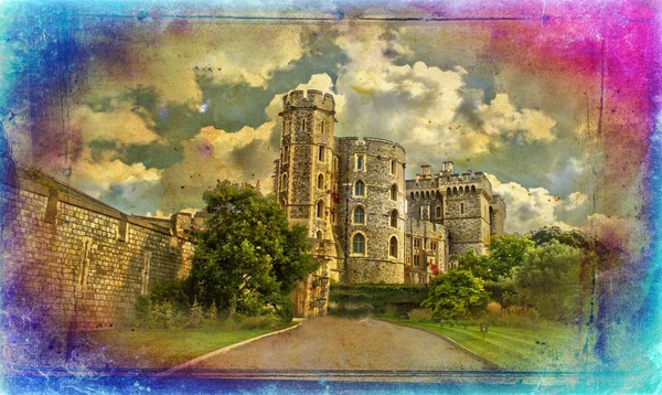 London castle vintage design illustration — Stock Photo, Image