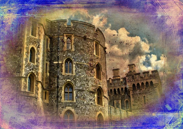 Castello di Londra disegno vintage illustrazione — Foto Stock