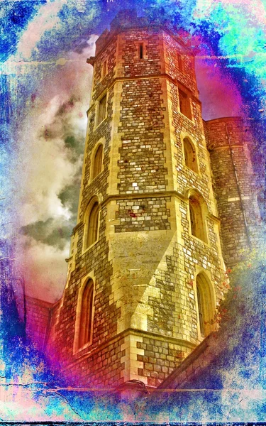 London castle vintage design illustration — Stock Photo, Image