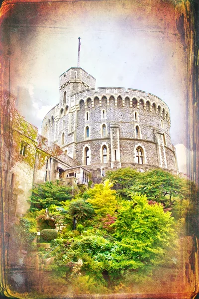 Londres castelo vintage design ilustração — Fotografia de Stock