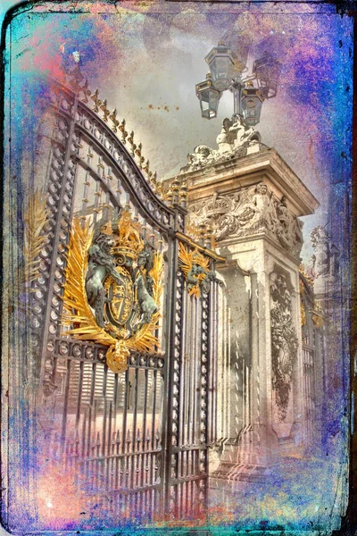 Londýn hrad vintage design ilustrace — Stock fotografie