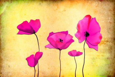 Vintage çiçek sanat illüstrasyon