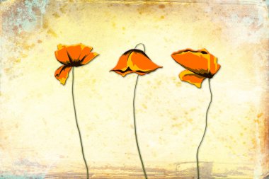 Vintage çiçek sanat illüstrasyon