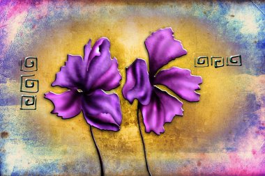 Vintage çiçek sanat illüstrasyon