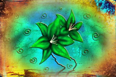 Vintage çiçek sanat illüstrasyon