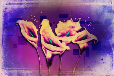 Vintage çiçek sanat illüstrasyon