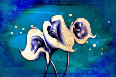 Vintage çiçek sanat illüstrasyon