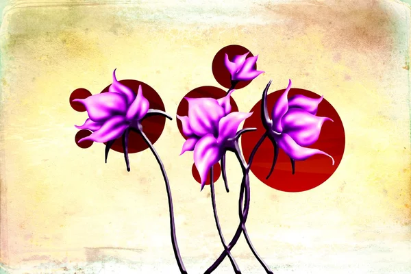 Vintage bloem kunst illustratie — Stockfoto
