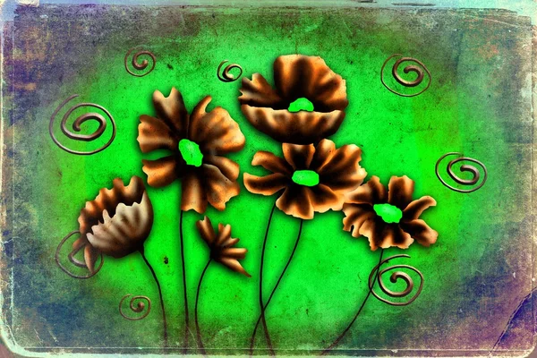 Vintage flor arte ilustração — Fotografia de Stock