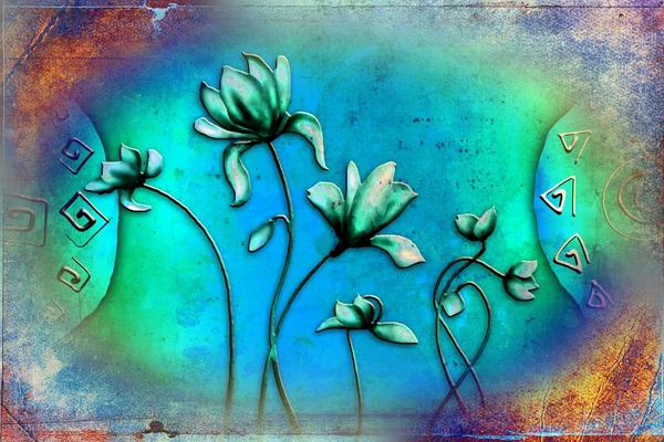 Vintage çiçek sanat illüstrasyon