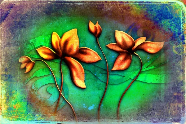 Винтажная цветочная иллюстрация — стоковое фото