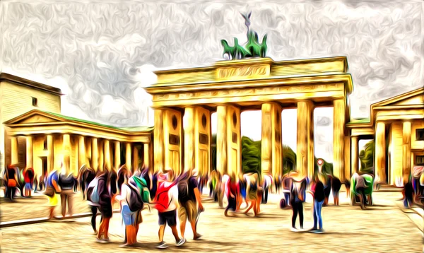 Berlino arte del petrolio illustrazione — Foto Stock