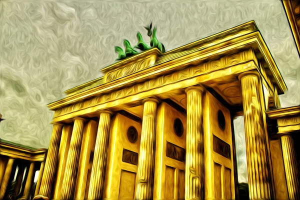 Berlim ilustração arte do petróleo — Fotografia de Stock