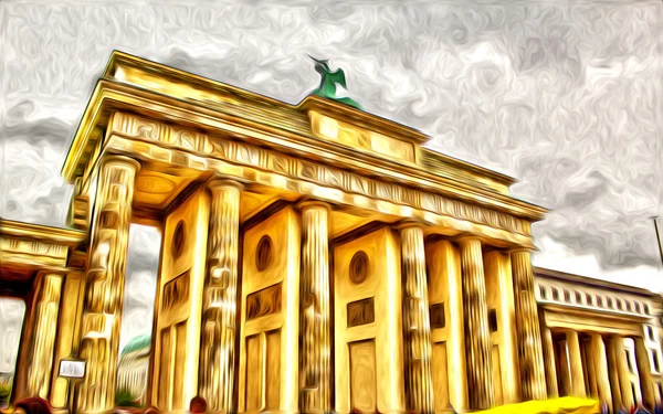 Berlin oil art illustration — Stock Photo, Image