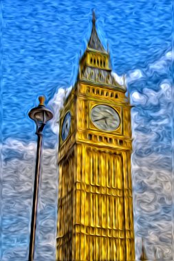 Londra petrol sanat illüstrasyon
