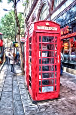 Londra petrol sanat illüstrasyon