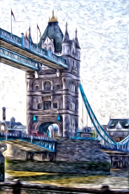 Londra petrol sanat illüstrasyon