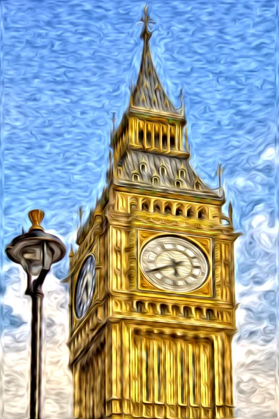 伦敦石油艺术插图 — 图库照片